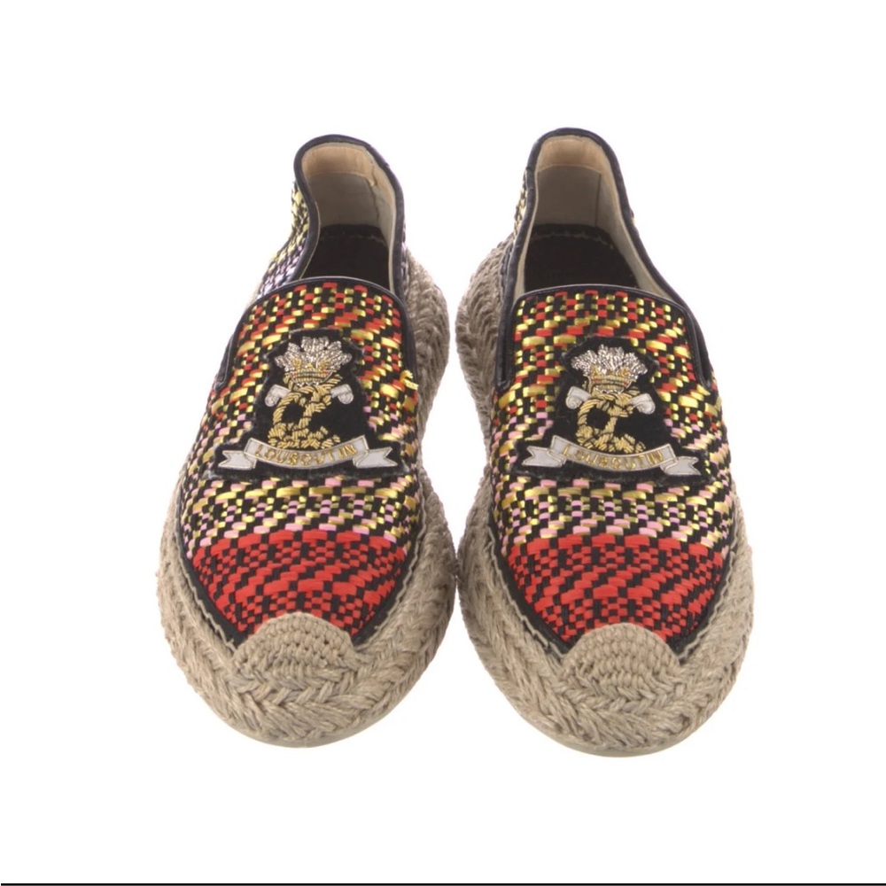 Christian Louboutin Espananpu Raffia espadrilles cruise flats 37 7 - Picture 3 of 7